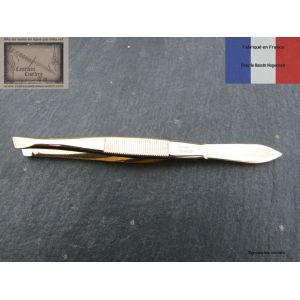 Pince a epiler de Nogent doree 9cm mors biais