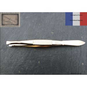 Pince a epiler de Nogent doree 9cm mors carres