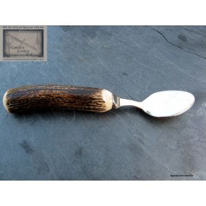 Cuill&egrave;re &agrave; caf&egrave; jacques Mongin,manche en bois de cerf