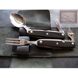 pique nique Mongin cuillere et fourchette en corne de buffle