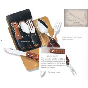 pique nique Mongin couteau et fourchette en bois d' amourette