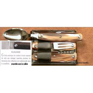 pique nique Mongin couteau et fourchette en bois de palissandre