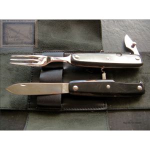 pique nique Mongin couteau et fourchette en corne de buffle