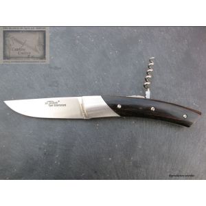 Couteau Chambriard le Trappeur TB - lame acier carbone - Eb&egrave;ne