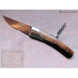 Couteau Chambriard le Trappeur TB en corne lame acier