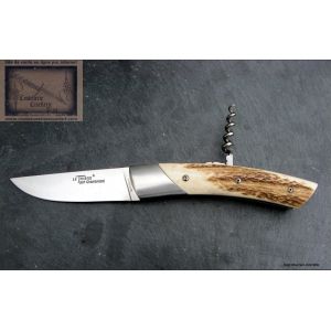 Couteau Chambriard le Trappeur TB en bois de cerf  lame inox