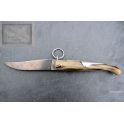 Yatagan Mongin,manche 12 cm en corne blonde,lame Damas