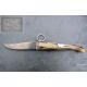 Yatagan Mongin,manche 12 cm en corne blonde,lame Damas