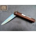 Facette Mongin 12 cm en Bois de Fer d'Arizona Lame Damas Bleu