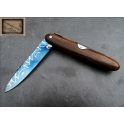 Navette Mongin 12 cm en Bois de Fer d'Arizona Lame Damas Bleu