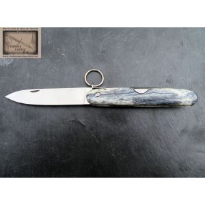 Navette Mongin 12 cm en os de girafe avec Anneau