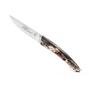 couteau Claude Dozorme,couteau incrustation, mouche de p&ecirc;che