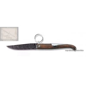 Yatagan Mongin,manche 12 cm en bois de palissandre,lame Damas