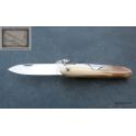 Navette Mongin 12 cm en corne blonde avec Anneau