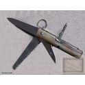 Facette Mongin,manche 13.5 cm 4 pieces corne blonde