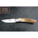 Couteau Chambriard le Trappeur en bois de cerf lame carbone XC75