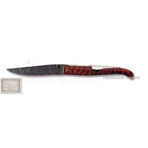 bieslois Mongin,manche 10 cm en bois d amourette,lame Damas