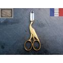 ciseau cigogne, ciseau cigogne de Nogent, dore or fin 24 carats coupe sucre ou medicament