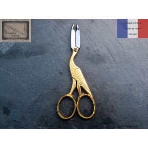 ciseau cigogne, ciseau cigogne de Nogent, dore or fin 24 carats coupe sucre ou medicament